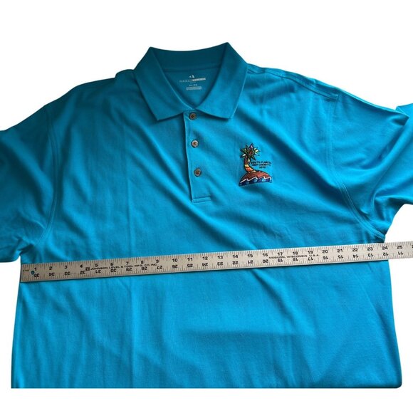 2010 Grand Slam XL Polo Shirt 100% Cotton Teal Blue Embroidered Design - Picture 5 of 7